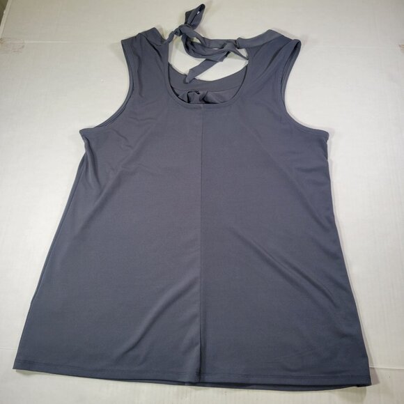 Banana Republic Women Embellished Sleeveless Beaded Neck Tank Top Gray Size L - Picture 7 of 7